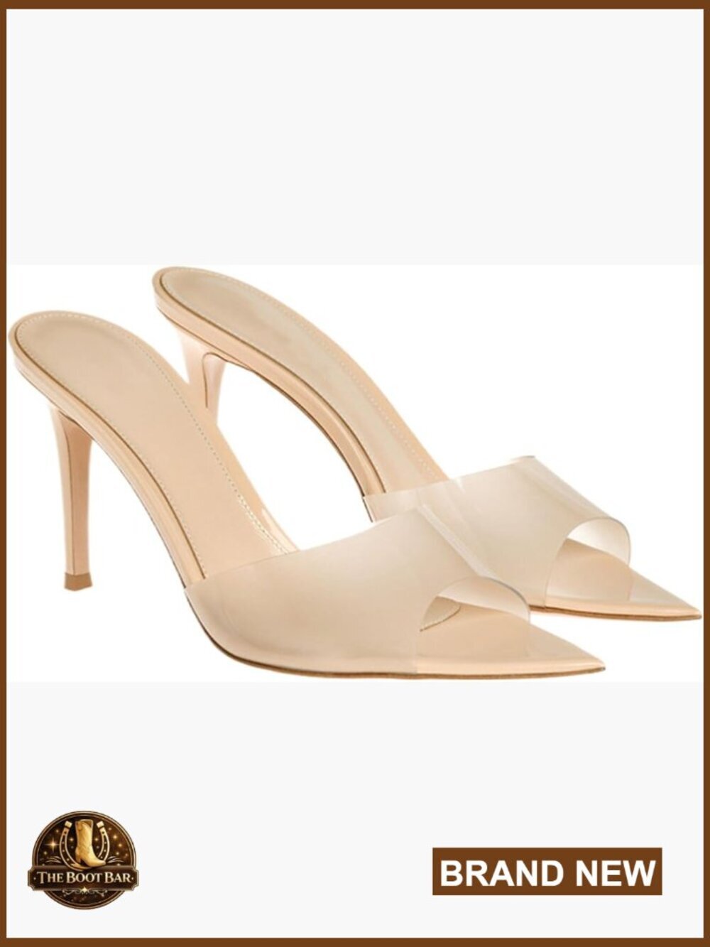 Clear Pointed Toe Slingback Stilettos Heel Sandals Fashion Comfort Summer Slide